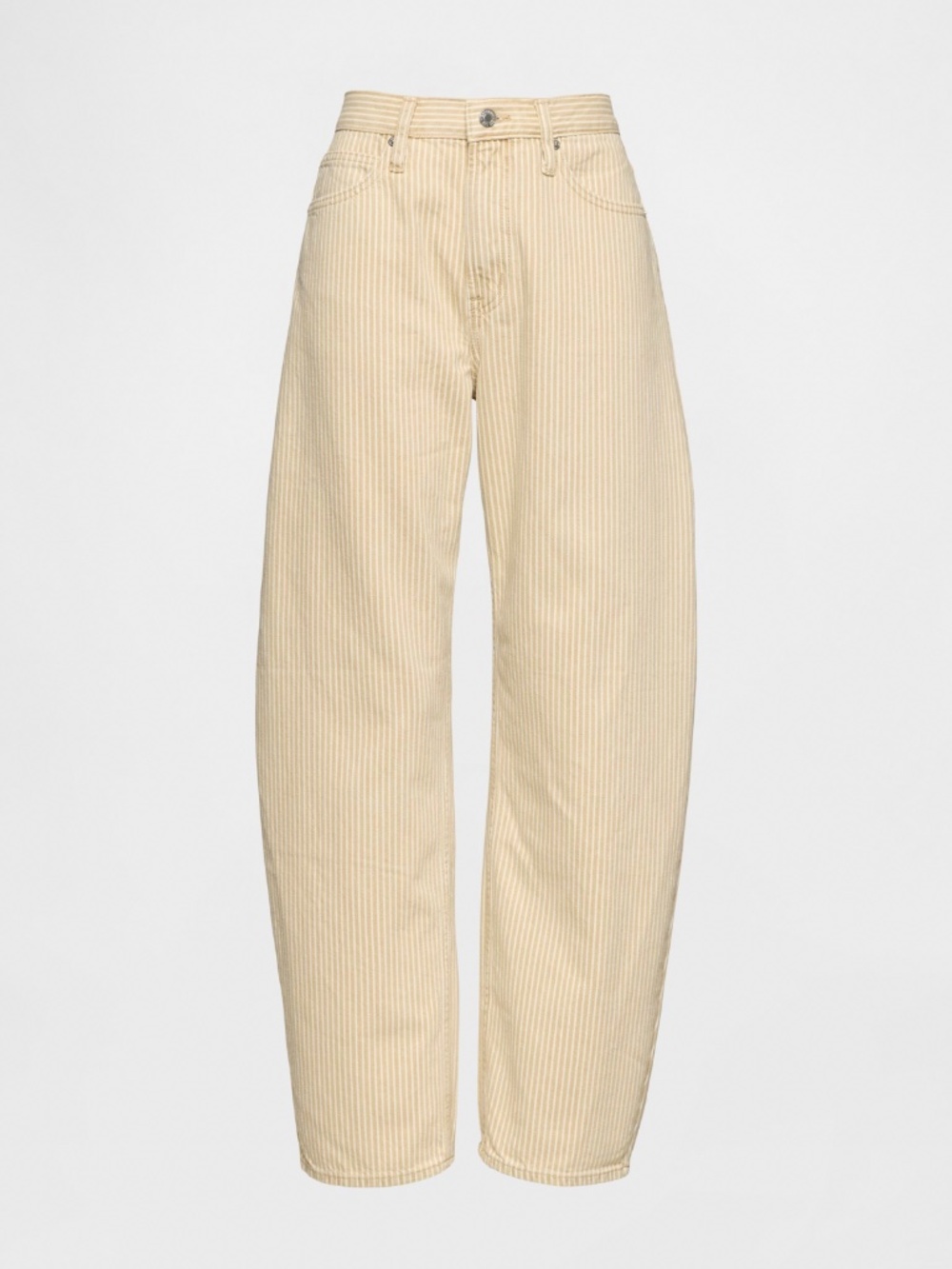 Gap Yellow Striped Barrel Jeans